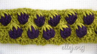 Узор Ягодки Клубнички крючком