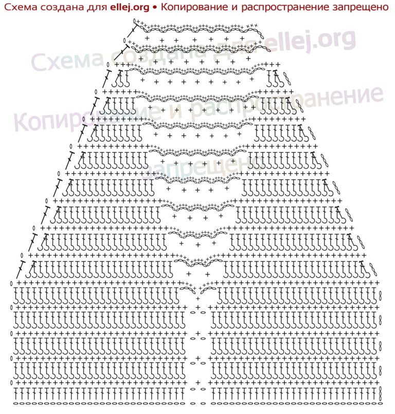 Вязаный кроп топ крючком схема