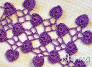 Узор с листочками-сердечками Узор с листочками (сердечками)