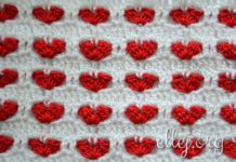 Узор Сердечки Узор для пледа Сердечки