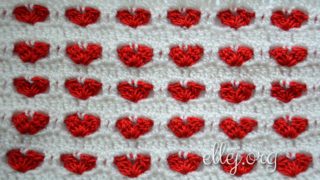 Узор для пледа Сердечки