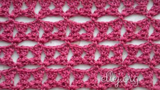 Узор крючком Квадратики