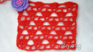 Простой ажурный узор крючком