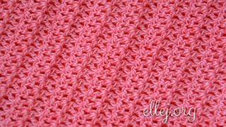 Простой узор галочки крючком