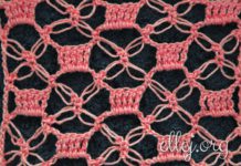 Ажурный узор крючком 011 Узор крючком с соломоновыми петлями Дюаль