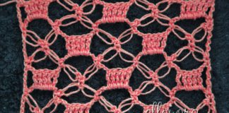 Ажурный узор крючком 011 Узор крючком с соломоновыми петлями Дюаль