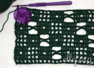 Филейный узор крючком 015 Филейный узор крючком 015