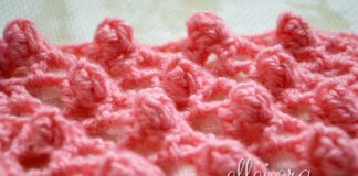 Объемный узор крючком 017 • Попкорн Объемный узор крючком Попкорн 017