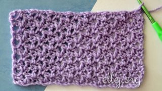 Простой плотный узор крючком 022