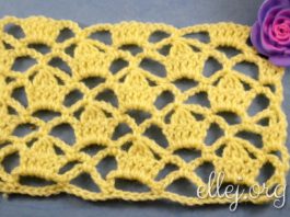 Ажурный узор крючком Короны 0027