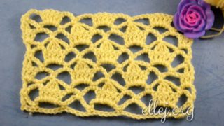 Ажурный узор крючком Короны 0027