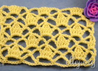 Ажурный узор крючком Короны 027 Ажурный узор крючком Короны 0027