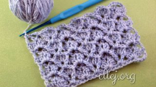 Рельефный двусторонний узор крючком 034