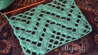 Узор Зиг-Заг на французской сеточке 037