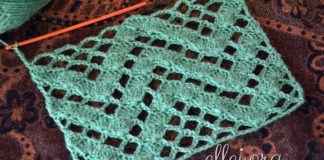 Узор Зиг-заг на французской сетке 037 Узор Зиг-Заг на французской сеточке 037