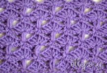 Узор Ракушки Узор Ракушки с пышными столбиками крючком