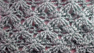 Узор Бархатные звезды крючком