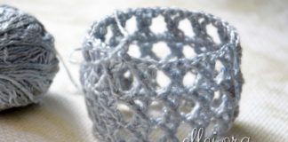 Узор из скрещенных столбиков по кругу Узор из скрещенных столбиков по кругу