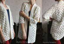 Ажурный кардиган. Видео МК от Ольги Варламовой