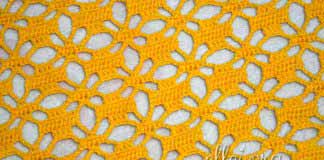 Ажурный узор 038. Сеточка паучки Узор сеточка Паучки 038