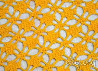 Ажурный узор 038. Сеточка паучки Узор сеточка Паучки 038
