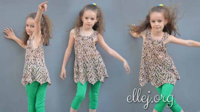 Описание. Топ крючком для девочки Блестящий меланж