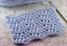 Зиг-заг из пышных столбиков. Узор 040