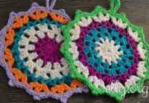 Colorful Crochet Coaster Colorful Crochet Coaster