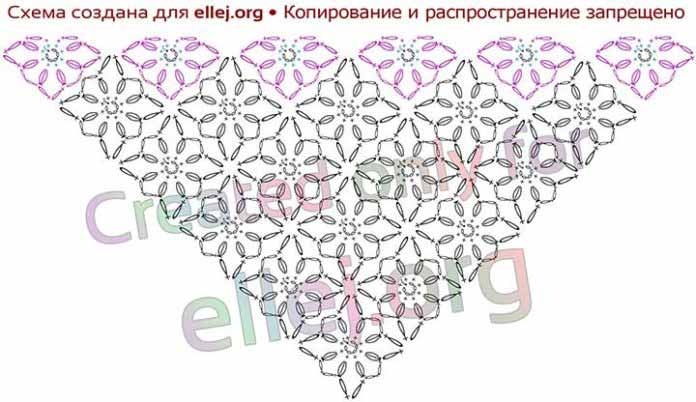 Шаль клематис схема и описание