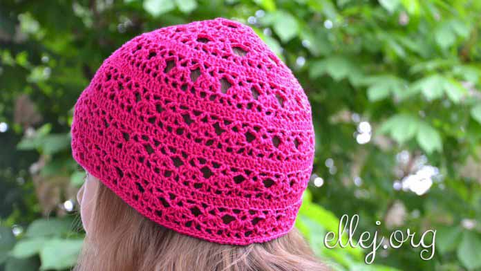 Ажурная панамочка Амарант