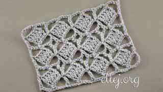 Узор Квадраты и Клеточки крючком