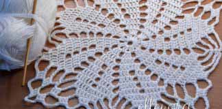 Мотив Эдельвейс для шали, пончо, скатерти… Большой мотив Эдельвейс