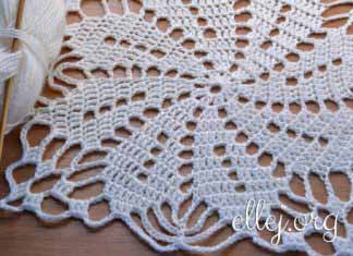 Мотив Эдельвейс для шали, пончо, скатерти… Большой мотив Эдельвейс