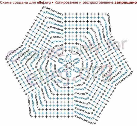 Мотив мельница крючком схема описание