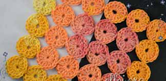 Узор Кружочки по кругу • Безотрывное вязание Кружочки по кругу