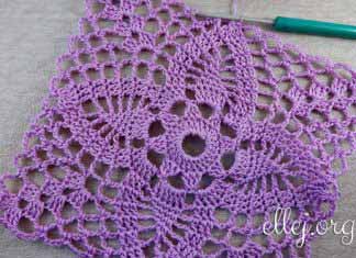 Квадратный ажурный мотив Квадратный ажурный мотив