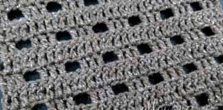 Простой узор крючком Решетка 047 Узор Решетка 047
