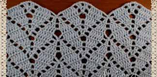 Узор с колосками 046 Узор крючклм колоски или заячьи ушки