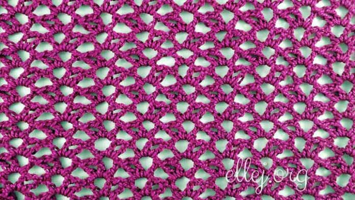 Имитация нерегулярной сеточки крючком.