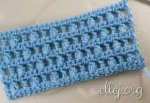 Филейный узор с пышными столбиками 056 Филейный узор с пышными столбиками крючком 056