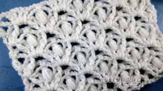 Рельефный Узор крючком с пышными столбиками 060