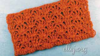 Узор из ракушек крючком 057