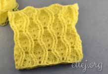 Рельефный узор для снуда «Колосья» Снуд крючком рельефным узором "Колосья"