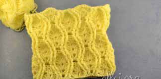 Рельефный узор для снуда «Колосья» Снуд крючком рельефным узором "Колосья"