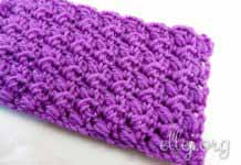 Плотный узор 058 Узор крючком с пышными столбиками 058