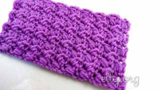 Узор крючком с пышными столбиками 058