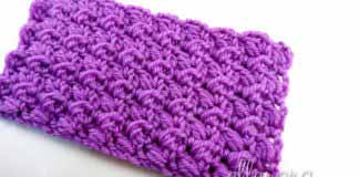 Плотный узор 058 Узор крючком с пышными столбиками 058