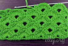 Веерный узор 059 Веерный узор крючком 059