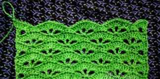 Ажурный узор крючком 061 Ажурный узор крючком 061