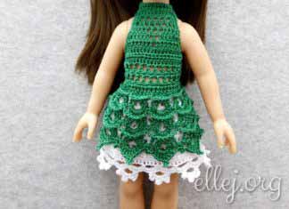 Зеленое пляжное платье для куклы Паола Рейна 32 см Зеленое пляжное платье для куклы Паола Рейна 32 см